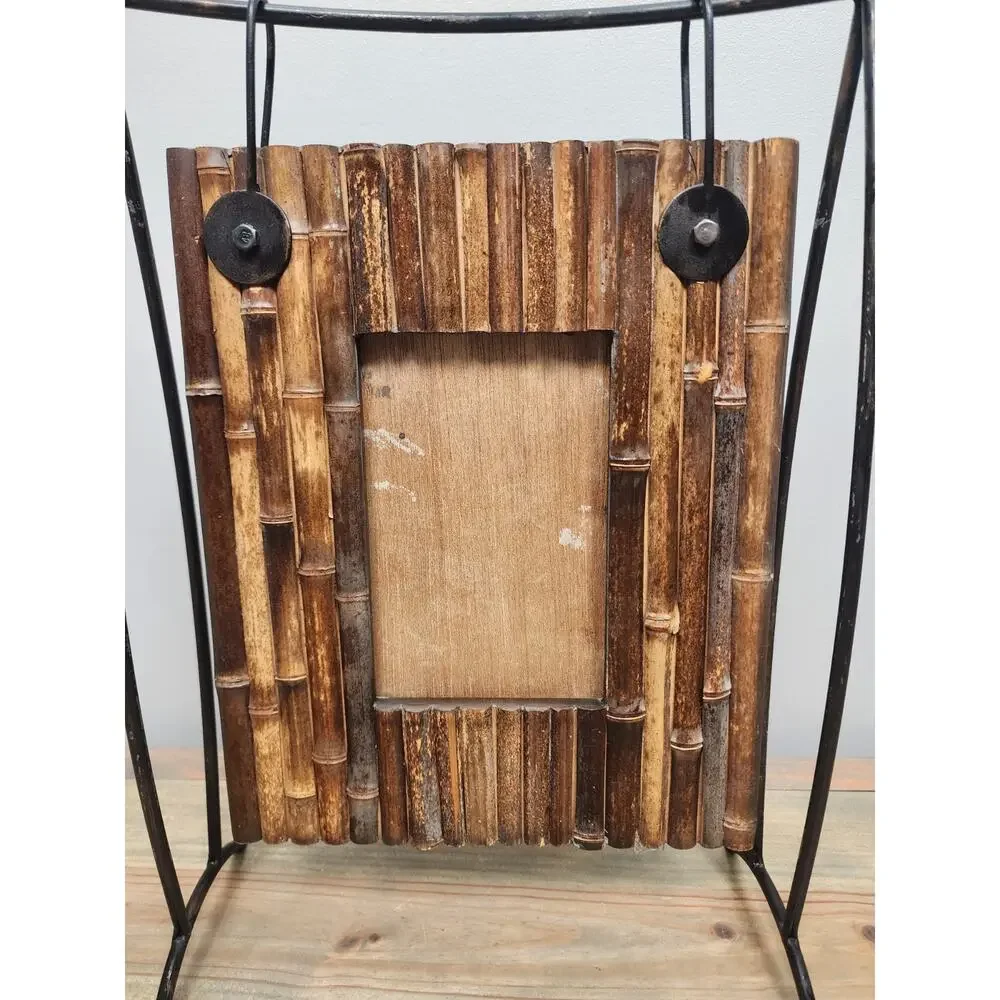 Rustic Farmhouse Bamboo Nautical Picture Frame Stand 4